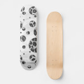 Polka Dot Leopard Black en White Design Skateboard (Voorkant)