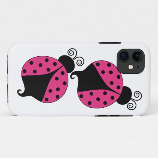 Polka dot lieveheersbeestjes Case-Mate iPhone case (Achterkant (horizontaal))