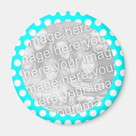 Polka Dot Lijst Photo Magnet (Voorkant)