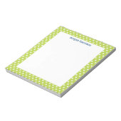 Polka Dot Lime Green persoonlijke laptop Notitieblok (Linkerzijde)