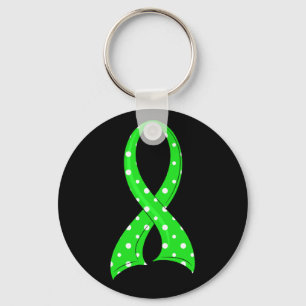 Polka Dot Lime Green Ribbon Non-Hodgkin lymfoom Sleutelhanger
