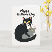 Polka Dot Love Cats Kaart (Gele Bloem)