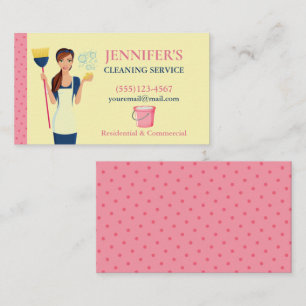 Polka Dot Maid House Cleaning Service Visitekaartje