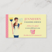 Polka Dot Maid House Cleaning Service Visitekaartje (Voorkant)