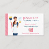 Polka Dot Maid House Cleaning Service Visitekaartje (Voorkant)