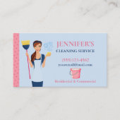 Polka Dot Maid House Cleaning Service Visitekaartje (Voorkant)