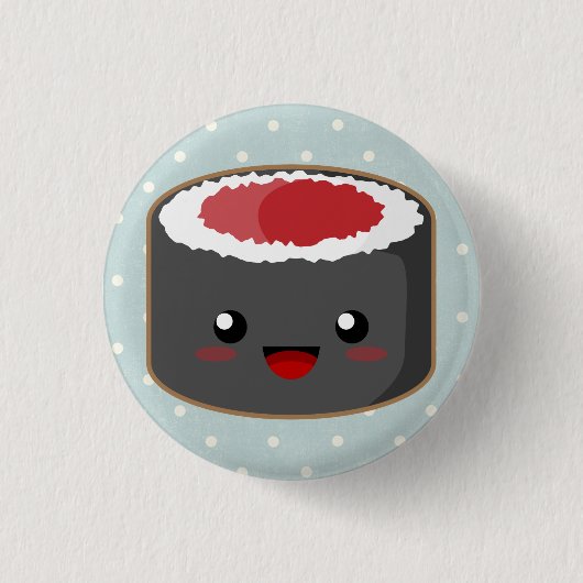 Polka Dot Maki Roll Ronde Button 3,2 Cm (Voorkant)