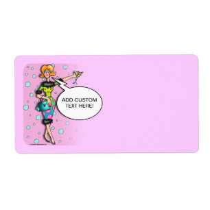 POLKA DOT MARTINI DIVA LABELS