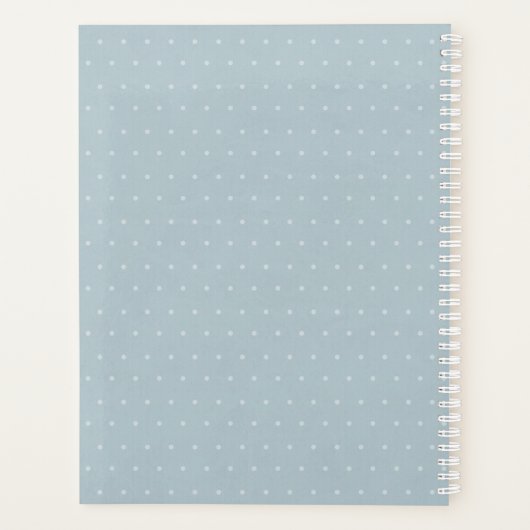 Polka Dot met geprogrammeerde monogram Planner (Achterkant)