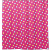 Polka Dot met roze achtergrond Douchegordijn (Voorkant)