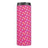 Polka Dot met roze achtergrond Thermosbeker (Achterkant)