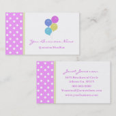 Polka Dot met Visitekaartje op ballonnen (Voorkant / Achterkant)