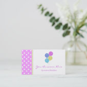 Polka Dot met Visitekaartje op ballonnen (Staand voorkant)
