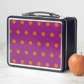 Polka Dot Metal Lunchbox (Deep Magenta & Sinaasapp (In situ)