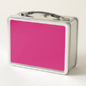 Polka Dot Metal Lunchbox (Hot Pink & Grey) (Achterkant)