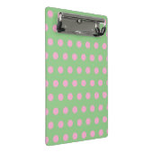 Polka Dot Mini Klembord (Sage Green & Pastel Pink (Schuin)