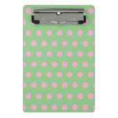 Polka Dot Mini Klembord (Sage Green & Pastel Pink (Voorkant)