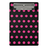 Polka Dot Mini Klembord (Zwart & Neon Roze) (Voorkant)