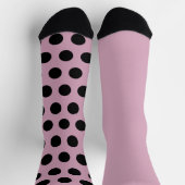 Polka Dot Mismatch Socks (roze en zwart) Sokken (Top)
