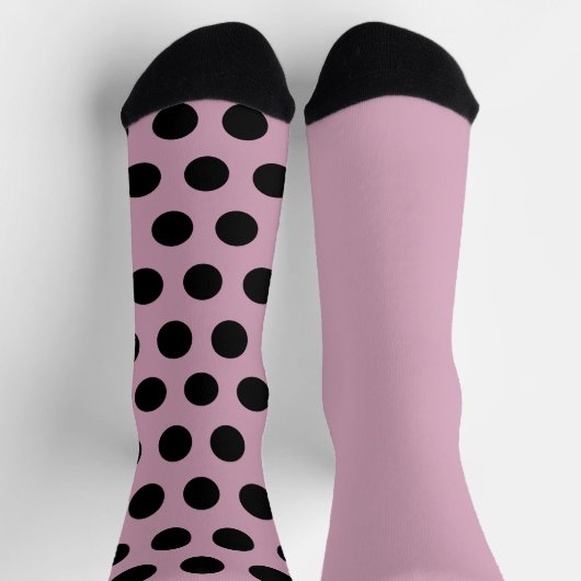 Polka Dot Mismatch Socks (roze en zwart) Sokken (Top)