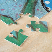 Polka Dot Mixed Media Flower Legpuzzel (Zijkant)