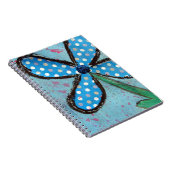 Polka Dot Mixed Media Flower Notitieboek (Rechterzijde)