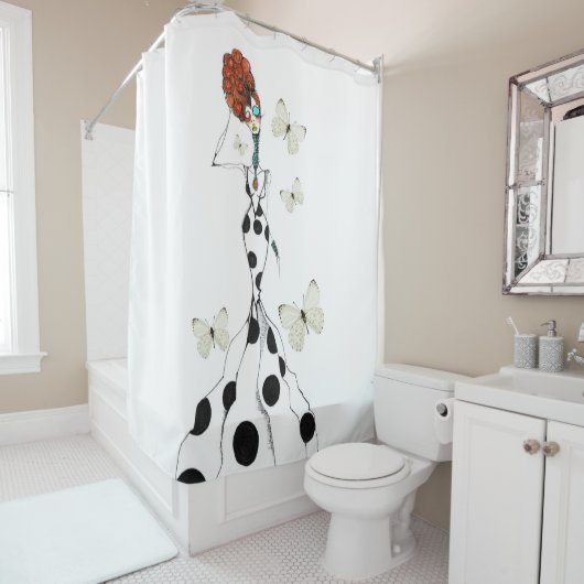 Polka Dot Mode Shower Curtain Douchegordijn (In situ)