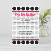 Polka Dot Mode Uitnodiging (Staand voorkant)