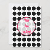 Polka Dot Mode Uitnodiging (Achterkant)
