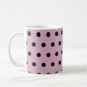 Polka Dot Mok (roze en zwart) (Links)