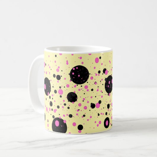Polka Dot Mok – Stijlvolle koffiebeker (Voorkant links)