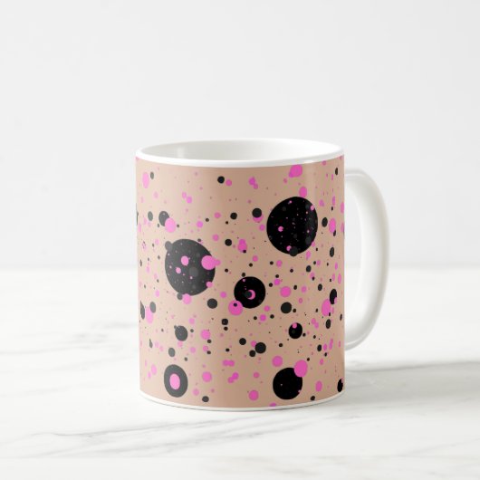 Polka Dot Mok – Stijlvolle koffiebeker (Voorkant rechts)