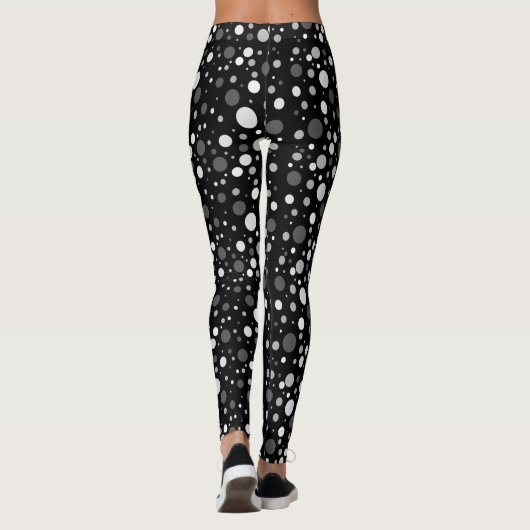 Polka Dot Monochroom Leggings (Achterkant)