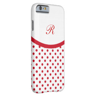 Polka Dot Monogram Barely There iPhone 6 Hoesje