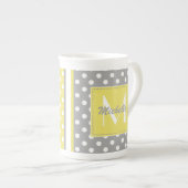 Polka Dot Monogram China Specialty Mokken (Voorkant rechts)