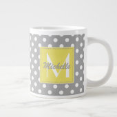 Polka Dot Monogram Jumbo Mok (Rechts)