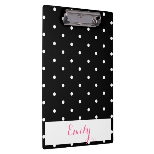 Polka Dot Monogram Klembord (Rechts)