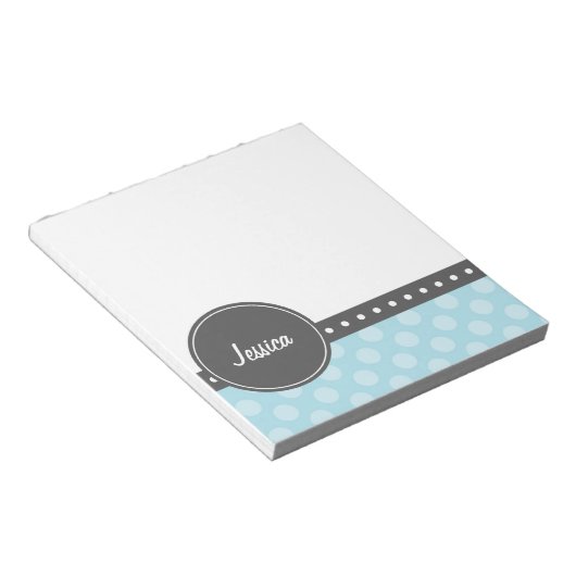 Polka Dot Monogram Notitieblok (Schuin)