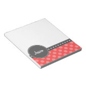 Polka Dot Monogram Notitieblok (Schuin)