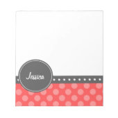 Polka Dot Monogram Notitieblok (Voorkant)