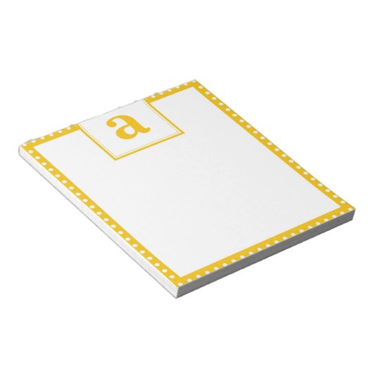 Polka Dot Monogram Notitieblok (Schuin)
