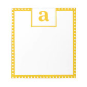 Polka Dot Monogram Notitieblok (Voorkant)