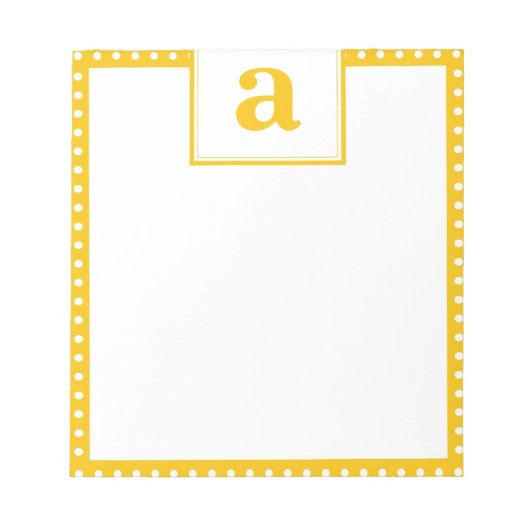 Polka Dot Monogram Notitieblok (Voorkant)