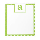 Polka Dot Monogram Notitieblok (Voorkant)