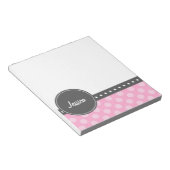 Polka Dot Monogram Notitieblok (Schuin)