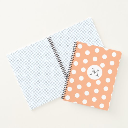 Polka Dot Monogram Notitieboek (Binnen)