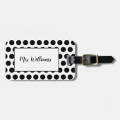 Polka Dot Mrs. Bagagelabel (Voorkant horizontaal)