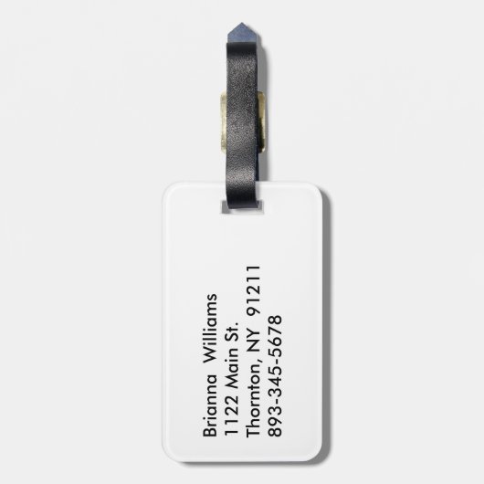 Polka Dot Mrs. Bagagelabel (Achterkant verticaal)