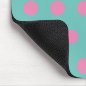 Polka Dot Muismat (Aqua & Roze) (Hoek)