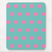 Polka Dot Muismat (Aqua & Roze) (Voorkant)
